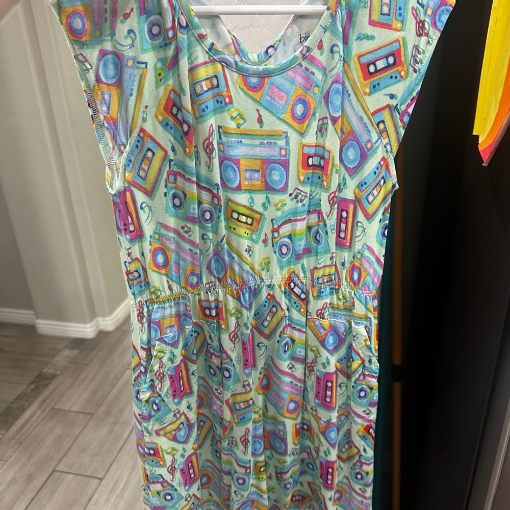 Colorful Music Print Dress